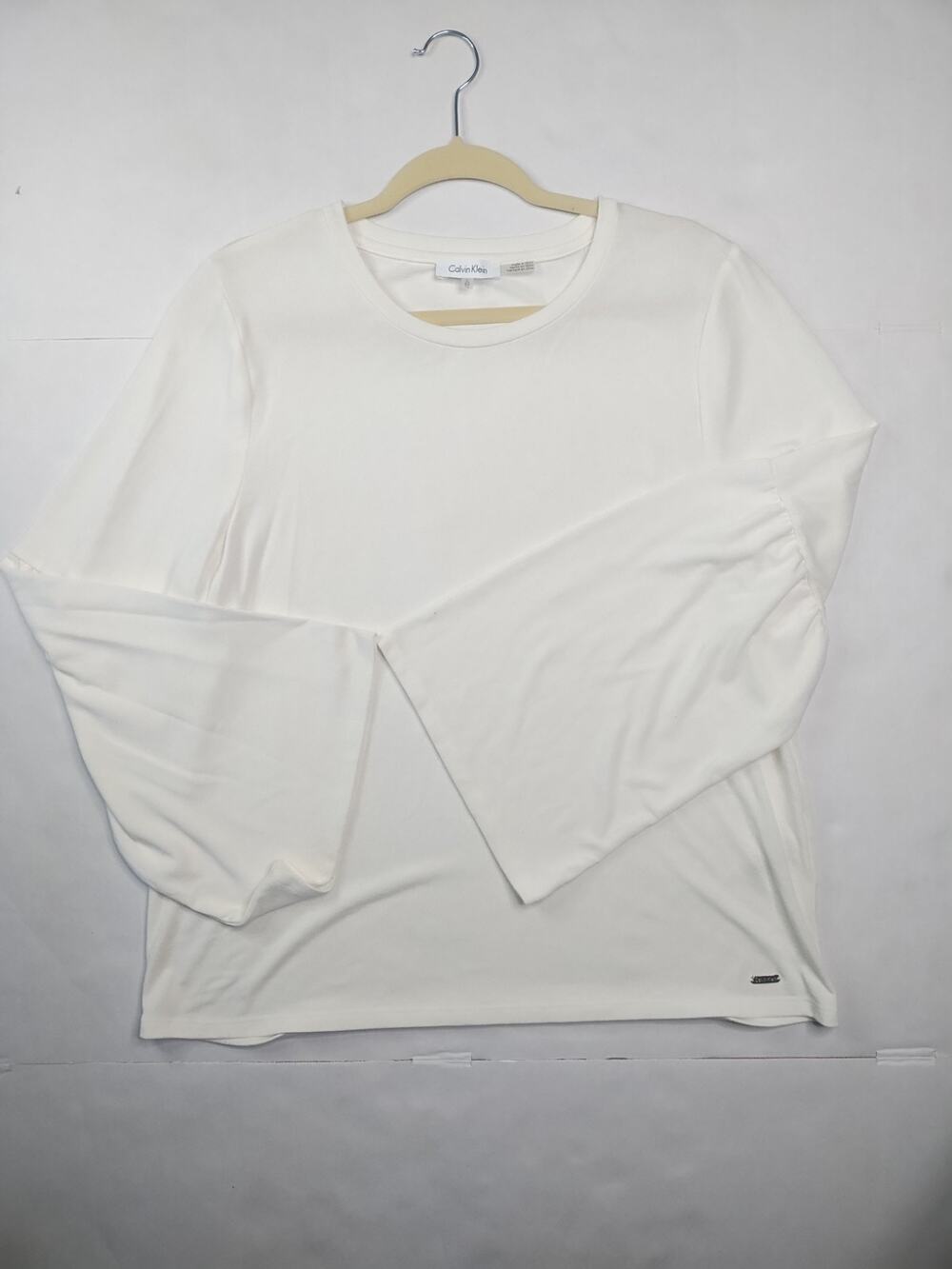 Calvin Klein Sz XL White Polyester Top